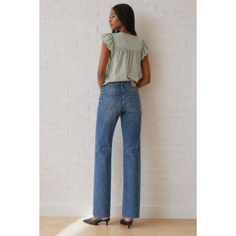 FRYE Women’s High Rise Straight Leg Cropped Denim Jeans Size 31 - Picture 2 of 16